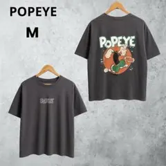 POPEYE ポパイ プリントTシャツ チャコール フェード M 雰囲気◎のサムネイル