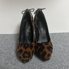 R&E ヒョウ柄パンプス ヒール11cm