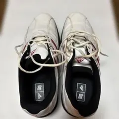 メンズ　adidas アディダス　ゴルフシューズ ホワイト レッド 26.0cmのサムネイル