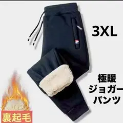 ジョガーパンツ ブラック 裏起毛 ズボン 防寒 極暖 ボア 厚手 男女兼用