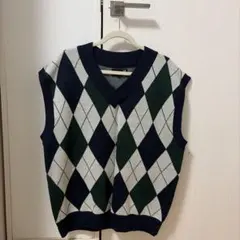 LAKOLE アーガイル柄 ベスト Mサイズ