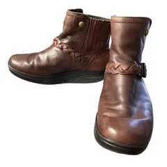 24 MBT サイドゴアブーツ 本革 ブラウン