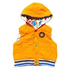 ミキハウス Hot Biscuits オレンジ リバーシブル ベスト 80cm