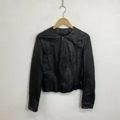 00s OLD GAP ラムレザー ノーカラージャケット Y2K ヴィンテージ