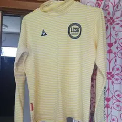 LE COQ SPORTIF イエロー ストライプ 長袖シャツ