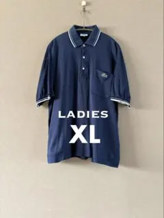 Lacoste ネイビー レディース　ポロシャツ XL