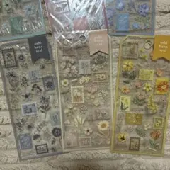 【新品】　フラワー　シートシール　6点セット　まとめ売り