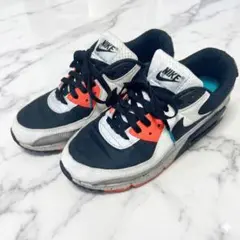 ナイキ エアマックス90 スニーカー 27cm オレンジ ブラック NIKE
