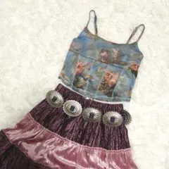 URBAN OUTFITTERS 絵画　キャミ　シアー　y2k itimiのサムネイル