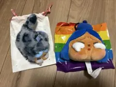 CRYBABY（クライベイビー）泣き顔がぬいぐるみペンダント ブルー2点セット