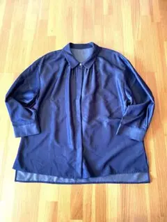 グリーンレーベルリラクシング　七分袖シャツ　インディゴ