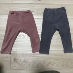無印良品リブ素材 ベビーレギンス 80cm 2点まとめ売り