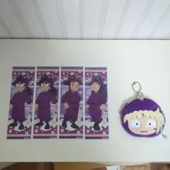 忍たま乱太郎 ステッカー4年生4枚とポーチセット