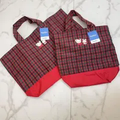 familiar ファミリア レッスンバック 靴袋 赤 ファミリアチェック