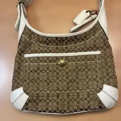 COACH ショルダーバッグ ブラウン/ホワイト