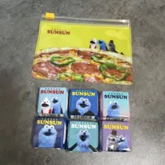 スンスンチロルチョコ６個&スンスンスライドポーチ(ピザ)