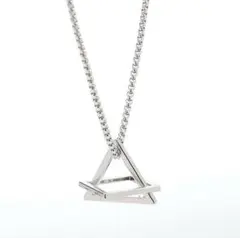 ms-00014   sa　ネックレス　シルバー　三角形　四角形　ヒップホップ