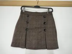 GRL ブラウン チェック柄 タイトスカート　グレイル