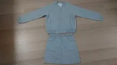 150cm セットアップ グレー ジャケットとスカートの上下セット