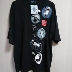 新品☆ひつじのショーン　3L　ブラックTシャツ　和柄