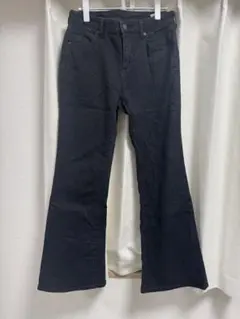 GU ブラック ブーツカットデニム Lサイズ