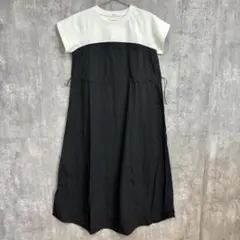 新品タグ付✨BEARDSLEY バイカラーフレンチスリーブワンピース 2025