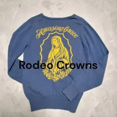 【希少】Rodeo Crowns コラボニットカーディガン 黄色ボタン ネイビー