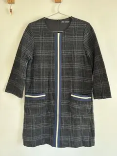 ZARAワンピース　ブラック　ツイード Mサイズ　ミニスカート