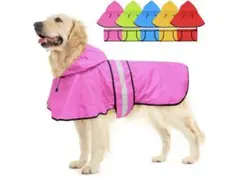 ✨新品✨ 犬用レインコート- 防水調節可能な反射型犬用レインコートジャケット,