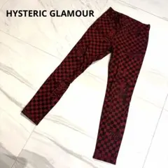 HYSTERIC GLAMOUR 赤黒チェック スキニーパンツ