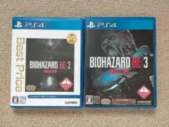 バイオハザードre2 re3 2本セット PS4 まとめ売り
