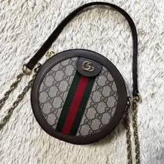 GUCCI オフィディア　ショルダーバッグ　ラウンド　GGスプリーム　斜め掛け