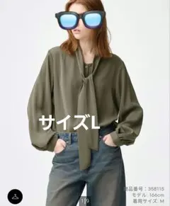 GU ボウタイブラウス　 Lサイズのサムネイル