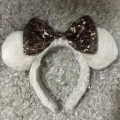 ミニーカチューシャ スパンコール　ふわふわ