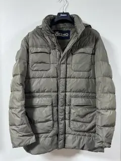 セール✨HERNO 48 ダウンジャケット　カーキ　フード着脱可