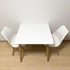 【美品✨】ダイニングテーブルセット チェア 3点 2人用 イームズ 80cm