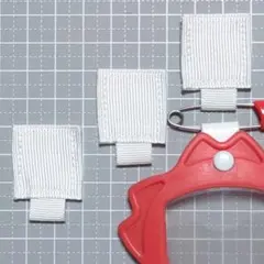 白⑥☆名札付けワッペン/ネームタグ/新学期準備/入園入学準備