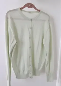 美品　UNIQLOカーディガン　ミントグリーン　春
