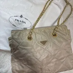 PRADA ベージュ ショルダーバッグ