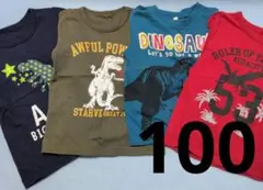 恐竜 長袖カットソー 4枚セット 100サイズ