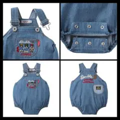 DOUBLE.B デニムオーバーオール M (80-90)