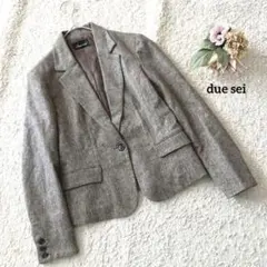 due sei テーラードジャケット 11AR ウール混 オフィス