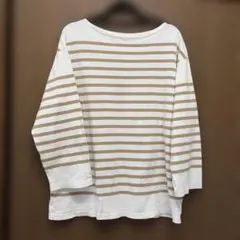 FREAK'S STORE ストライプ ボートネック 長袖トップス