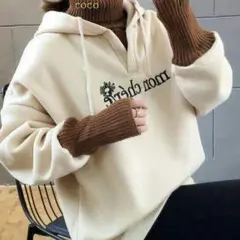 ??パーカー　ニット　BF　オルチャン 新品　ulzzang]r