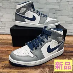 【箱付き新品】ナイキ エアジョーダン1 MID ネイビー AIR JORDAN1