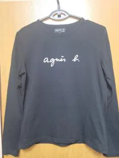 agnis b. 黒 長袖Tシャツ M