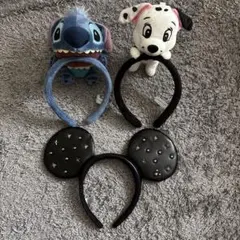 ディズニー カチューシャ 3点セット スティッチ ダルメシアン