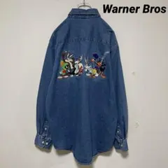 ワーナーブラザーズ・デニムシャツ・刺繍バックデザイン・キャラクター・1651のサムネイル