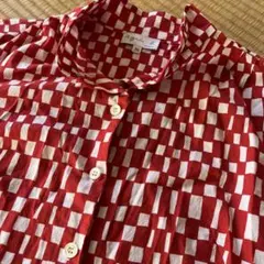 agnès b. チェック柄 半袖シャツ 36