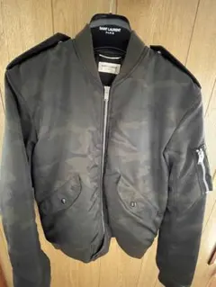 サンローランパリ MA-1 ボンバーブルゾン 44 フライトジャケット サンローランパリ ナイロン MA-1 44 メンズ ブラック 397643